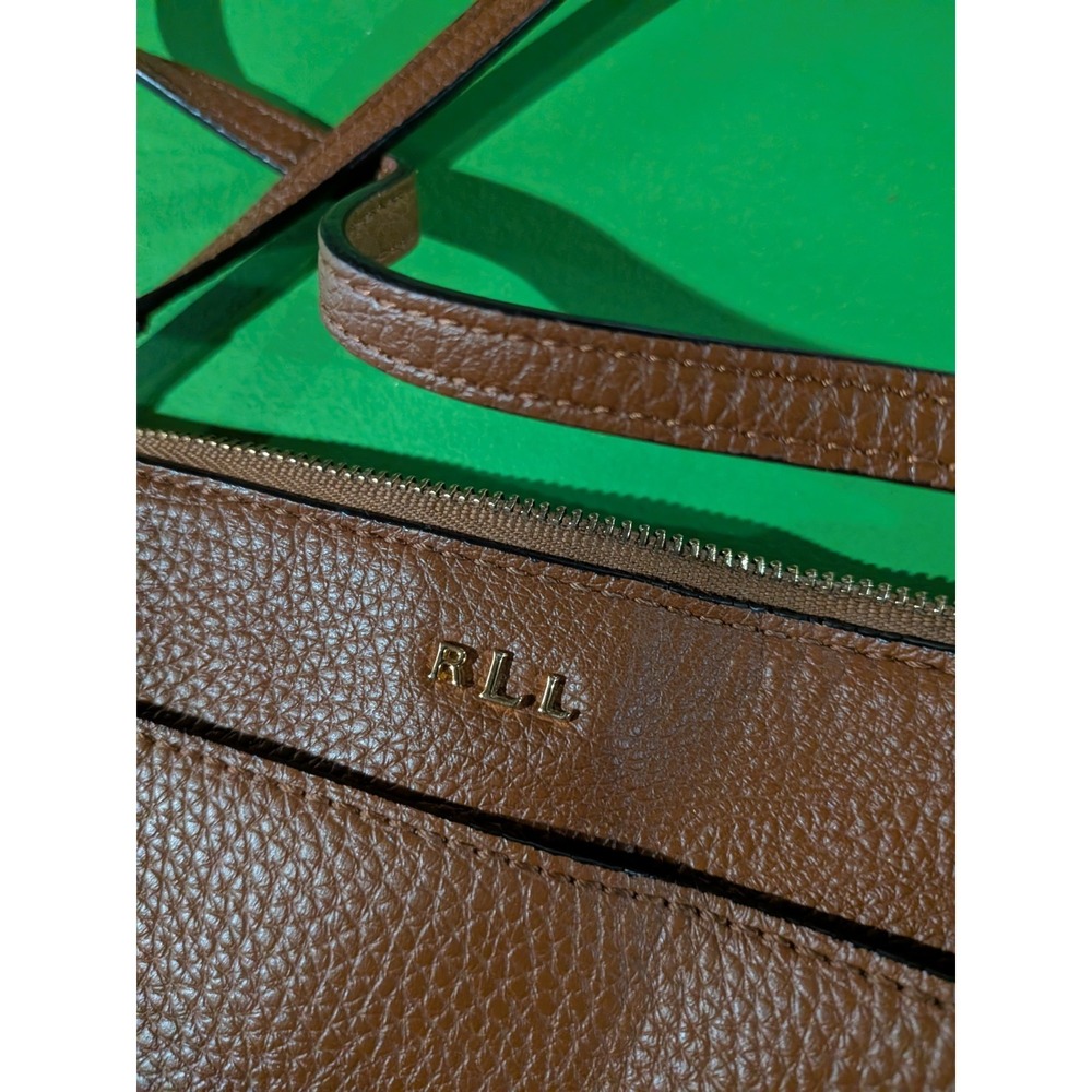 Lauren Ralph Lauren Brown Leather‎ Multi Crossbody Mini Handbag OS Shoulder Bag - Picture 4 of 10